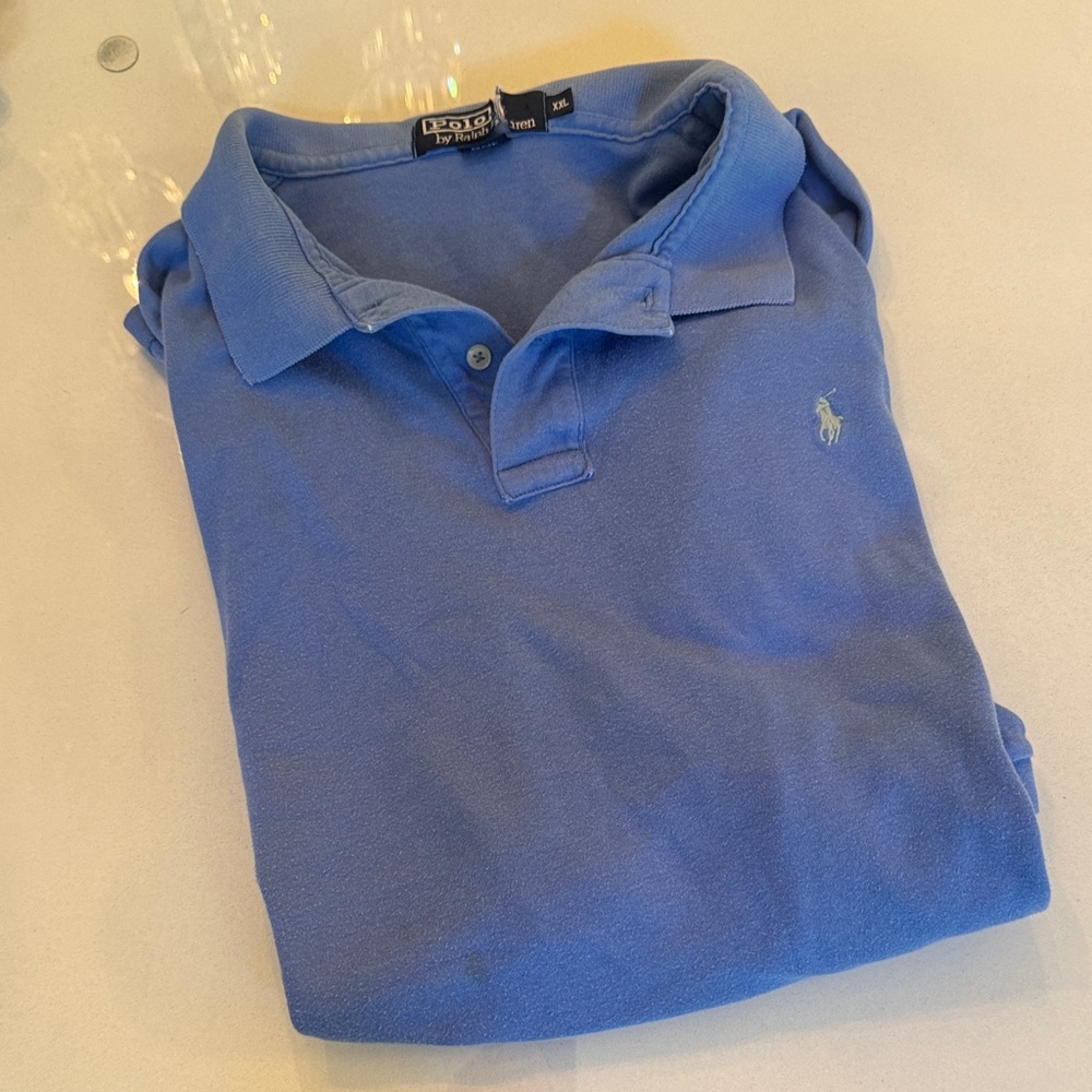 Polo by Ralph Lauren Light Blue Men's Cotton Polo Shirt collared polo shirt